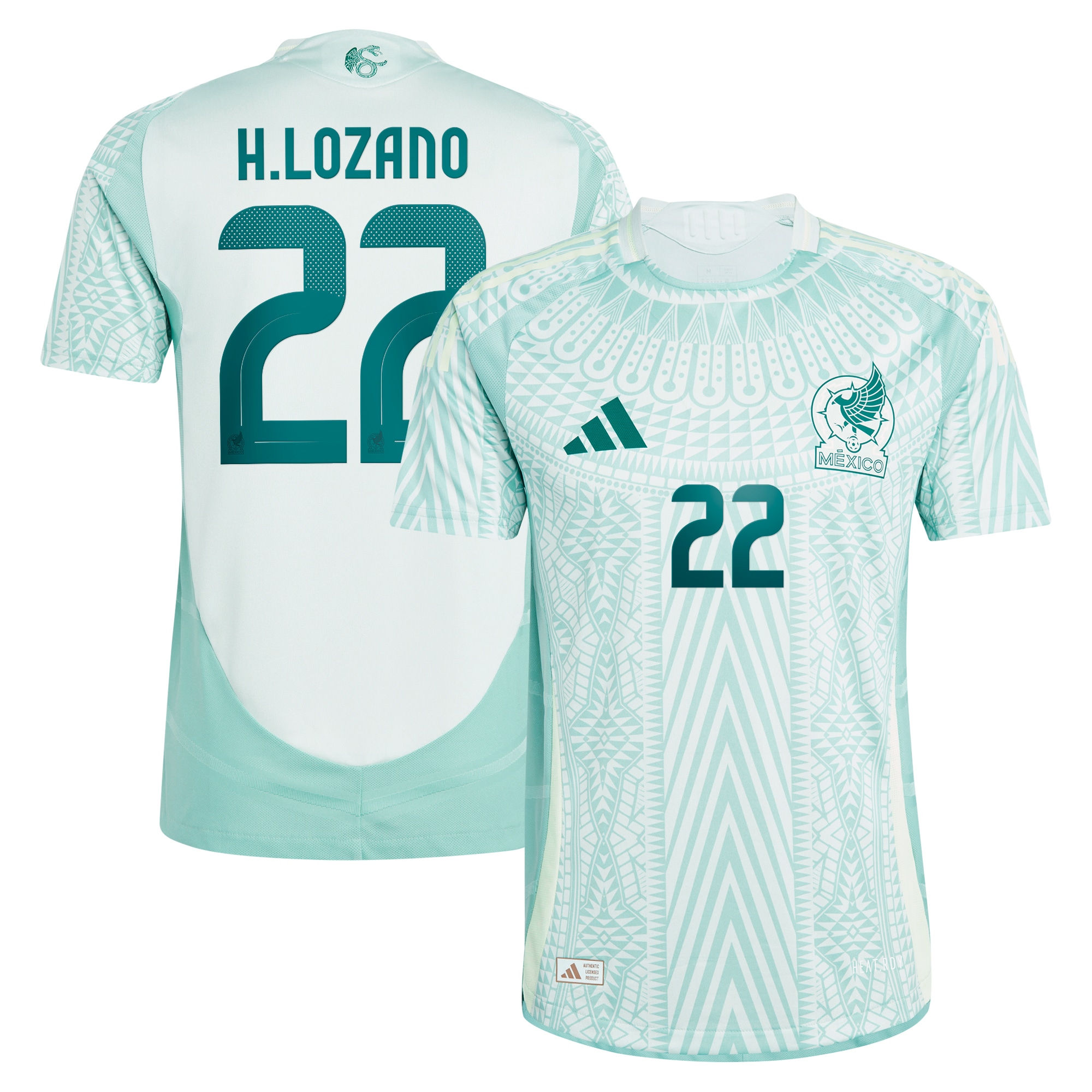 Hirving Lozano Mexico National Team 2024 Away Authentic Player Jersey – Green