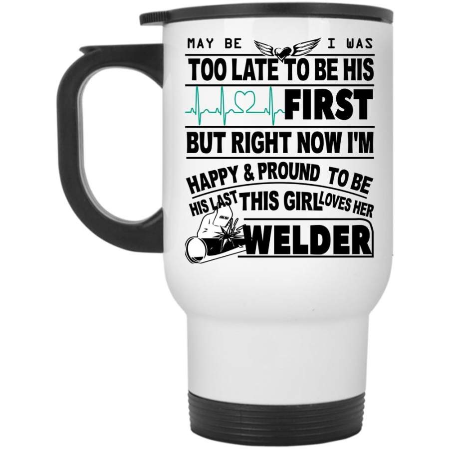 Couple Travel Mug, This Girl Loves Her Welder Mug