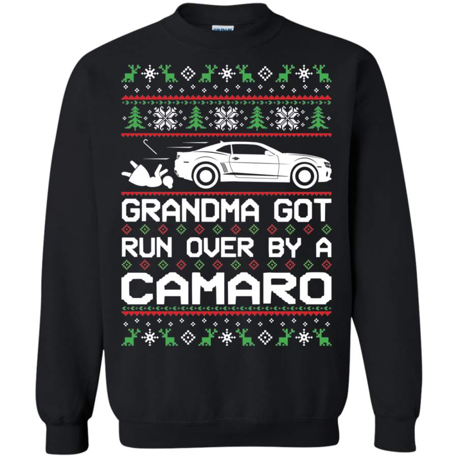 Chevy Camaro 5th Gen Ugly Christmas Grandma Got Run Over Crewneck Sweatshirt