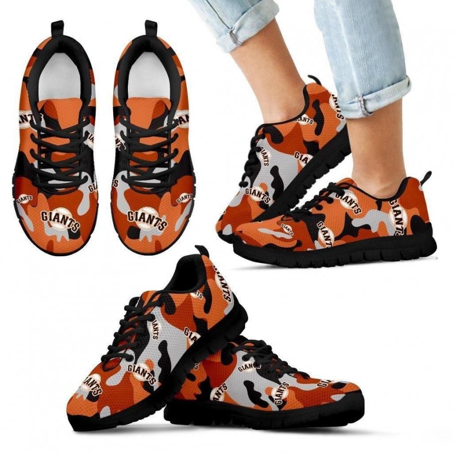 San Francisco Giants Cotton Camouflage Fabric Military Solider Style Sneakers #881