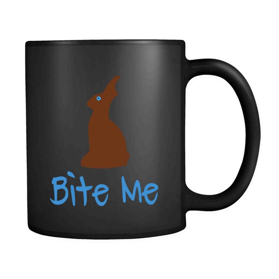 Bite Me Easter Bunny Funny Easter Chocolate Bunny 11oz Mug