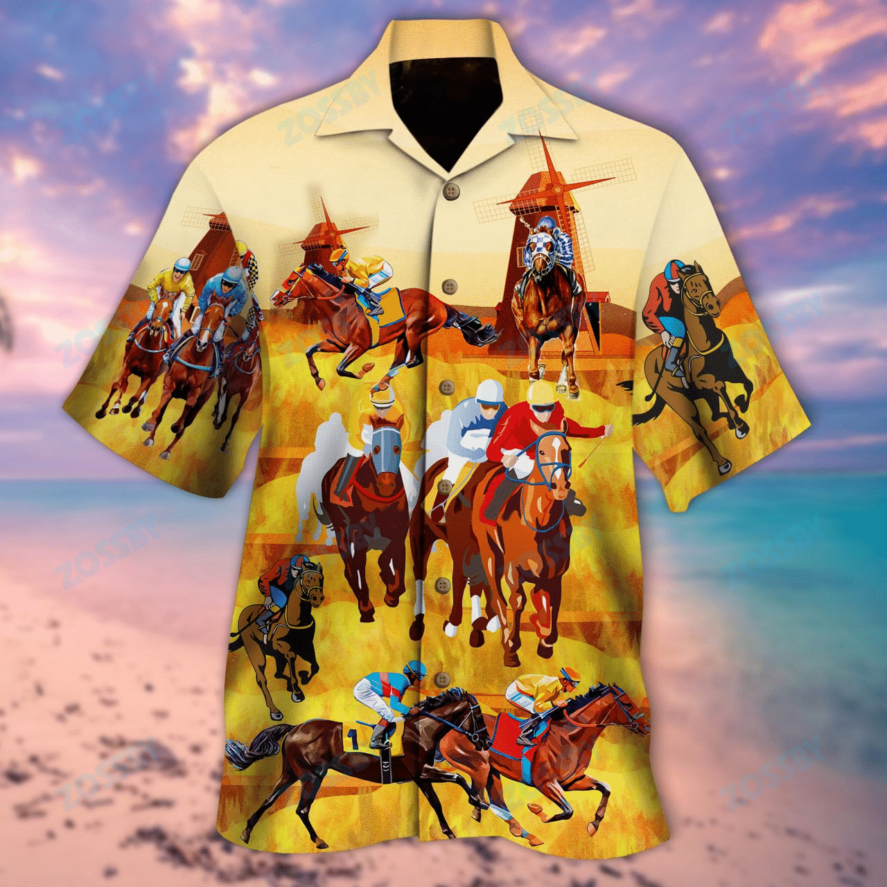 Horses Racing On Pasture Hawaii Shirt Ha88870