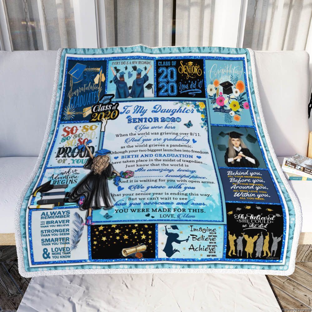 To My Daughter, Your Senior Year Is Ending, Love Mom Sofa Throw Blanket MLH762V7