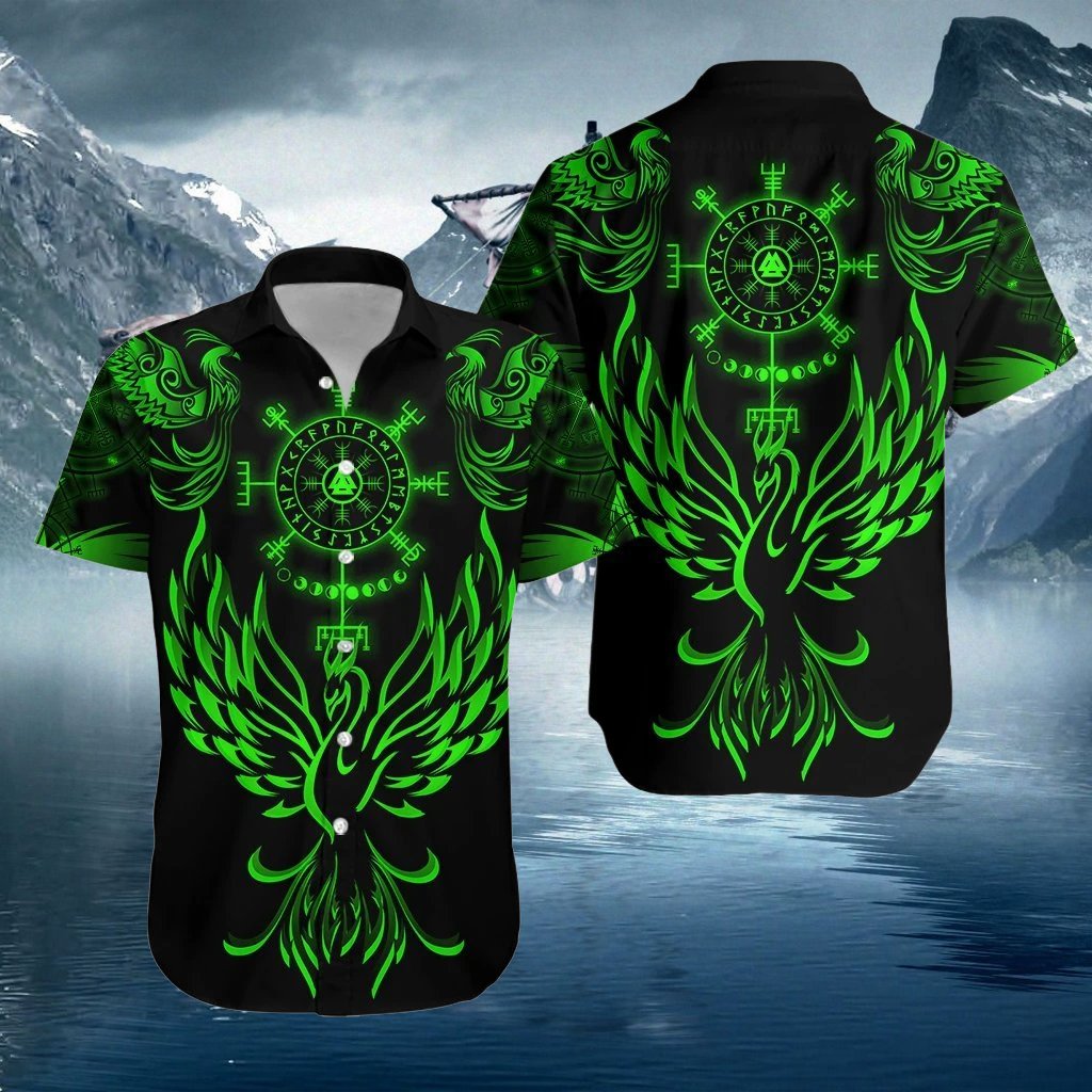 Viking Phoenix Vegvisir Hawaii Shirt For Men Women Adult Ha37286