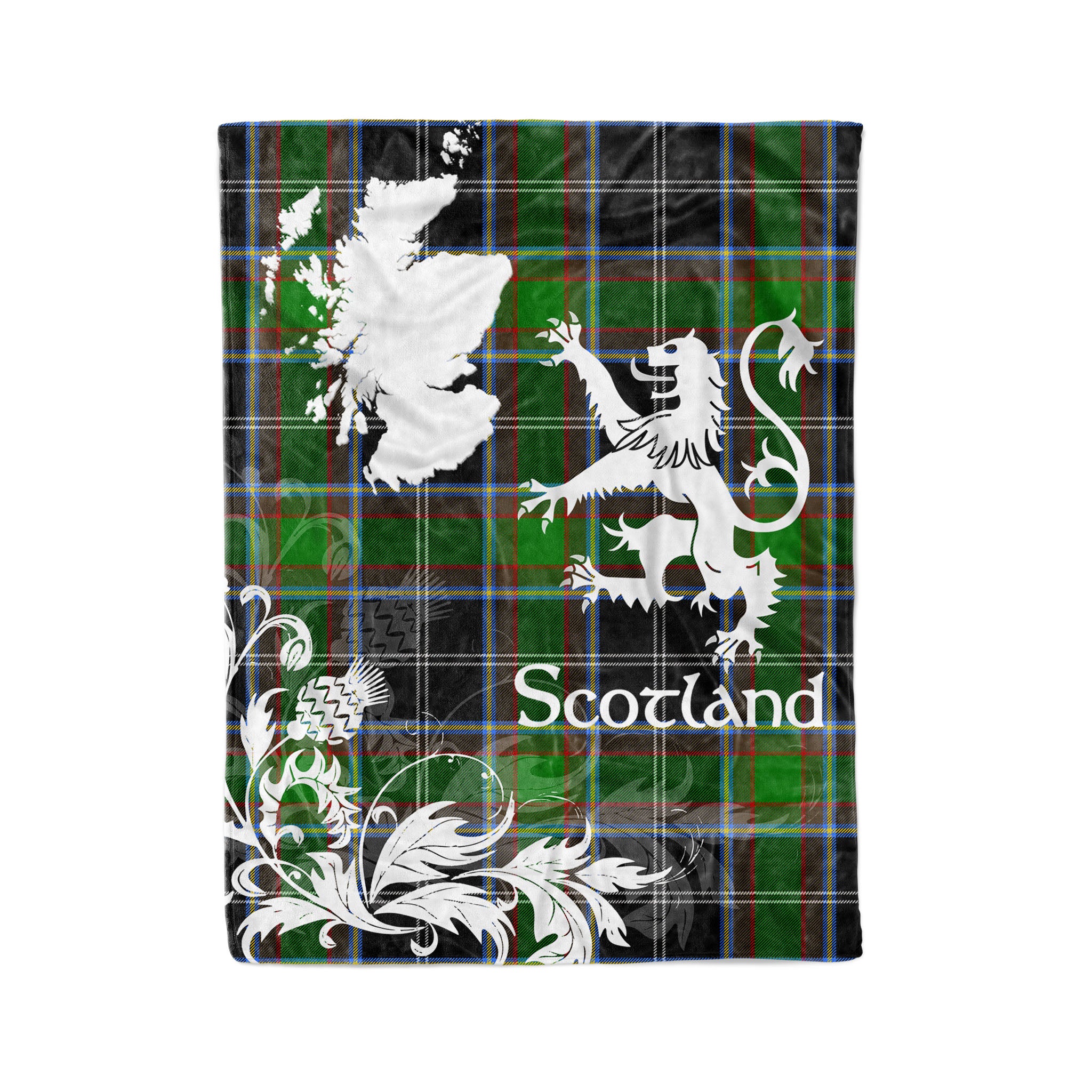 Tartan Plaid Fleece Blanket Tartan Blanket Thistle And Lion Scottish Clan Webster Plaid Blanket