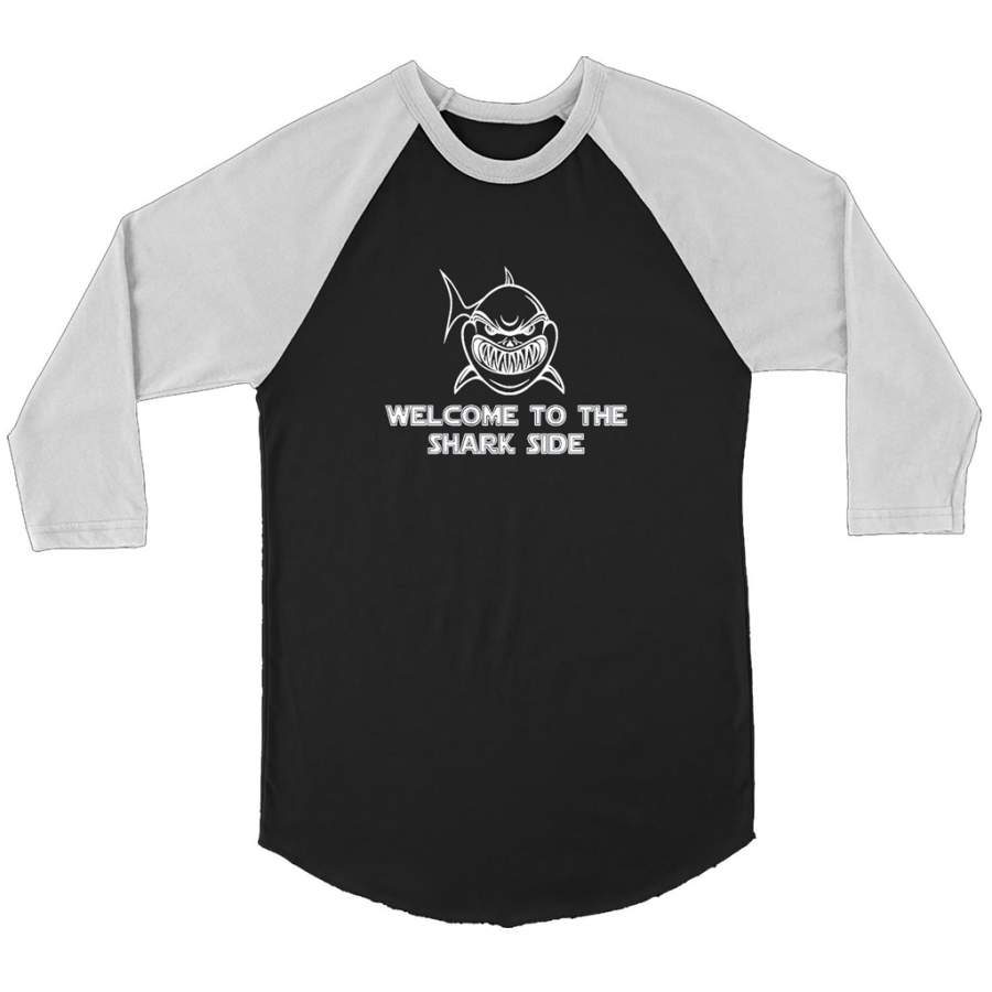 Welcome to the Shark Side Funny Gifts – Canvas 3/4 Raglan Shirt