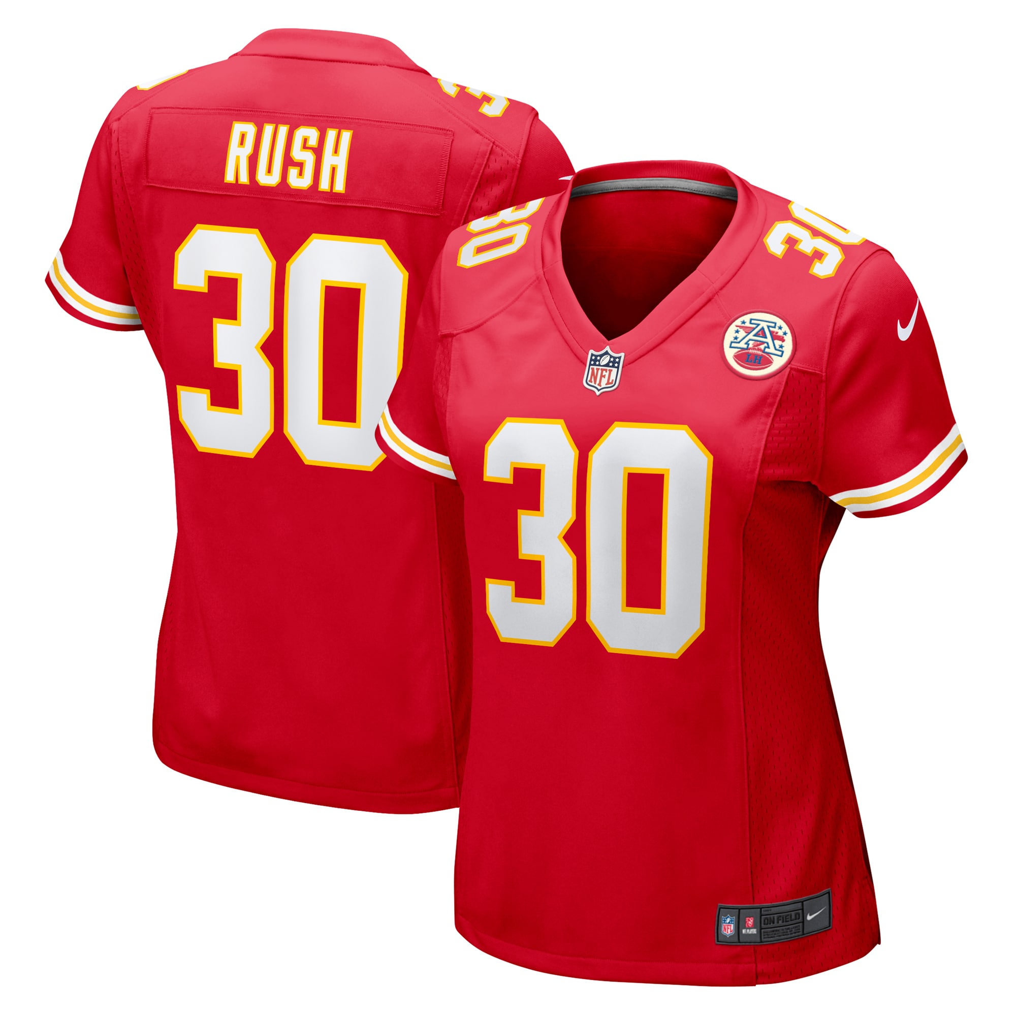 Darius Rush Kansas City Chiefs Women's Team Game Jersey – Red