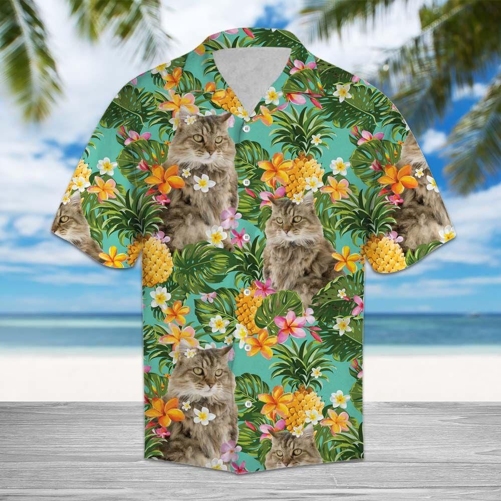 Tropical Pineapple Ragamuffin Aloha Hawaiian Shirt Colorful Short Sleeve Summer Beach Casual Shirt For Men And Women