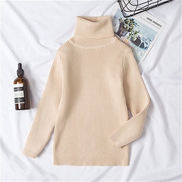 Children Sweater 2022 Autumn/Winter Kids Knitted Pullover Turtleneck Outerwear Coat For Baby Boys Girls 80-130CM Sweater Dwq603 alx