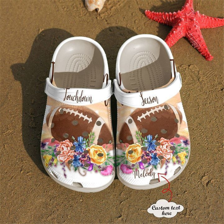 Football Personalized Touchdown Season Clog Shoes