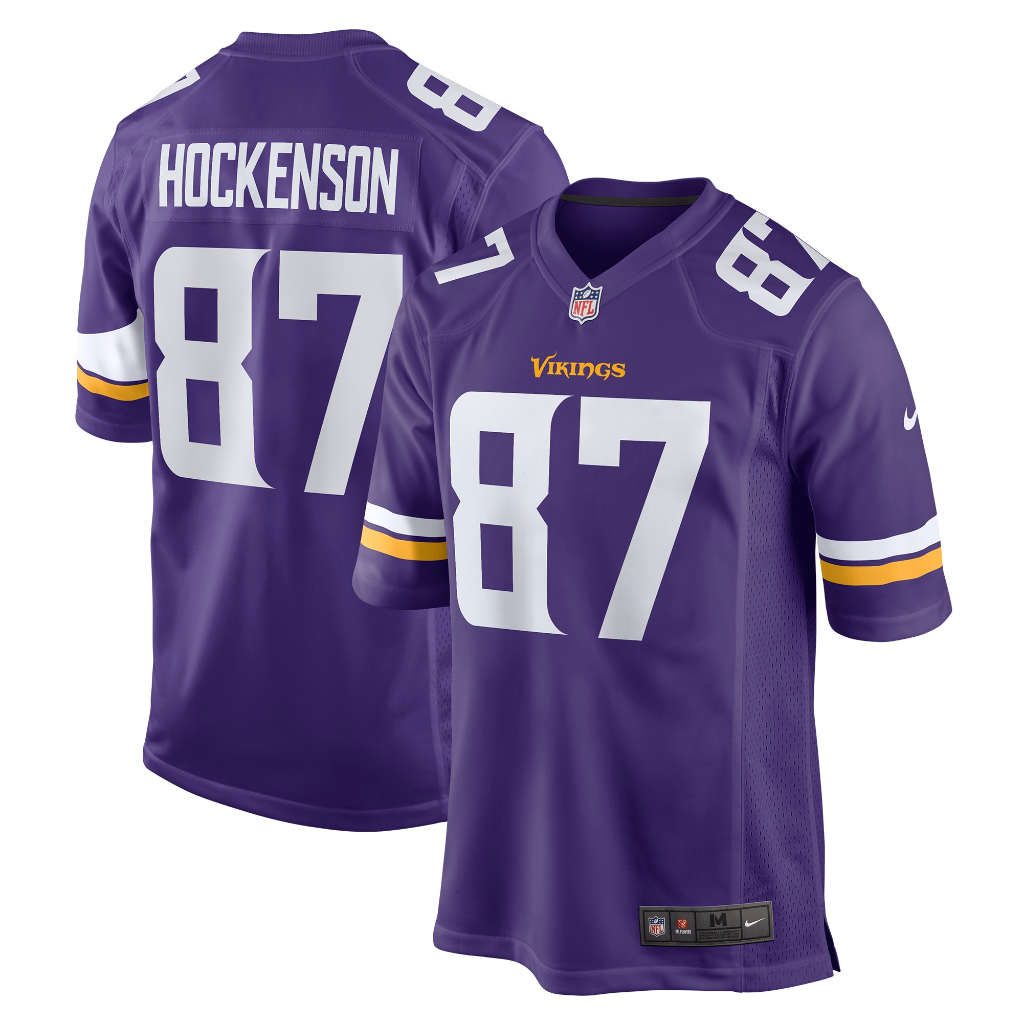 Men’s Minnesota Vikings T.J. Hockenson Purple Game Player Jersey