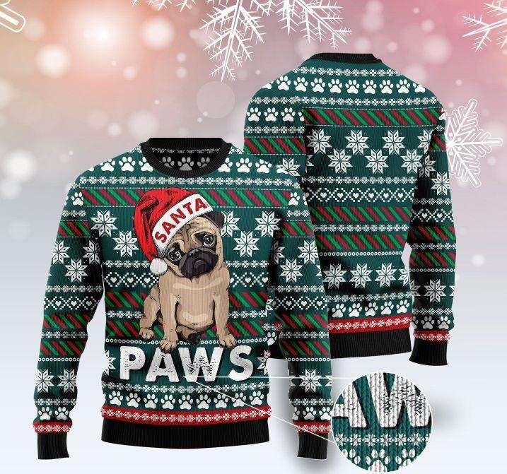 Pug Santa Ugly Christmas Sweater | For Men & Women | Adult | Us6194