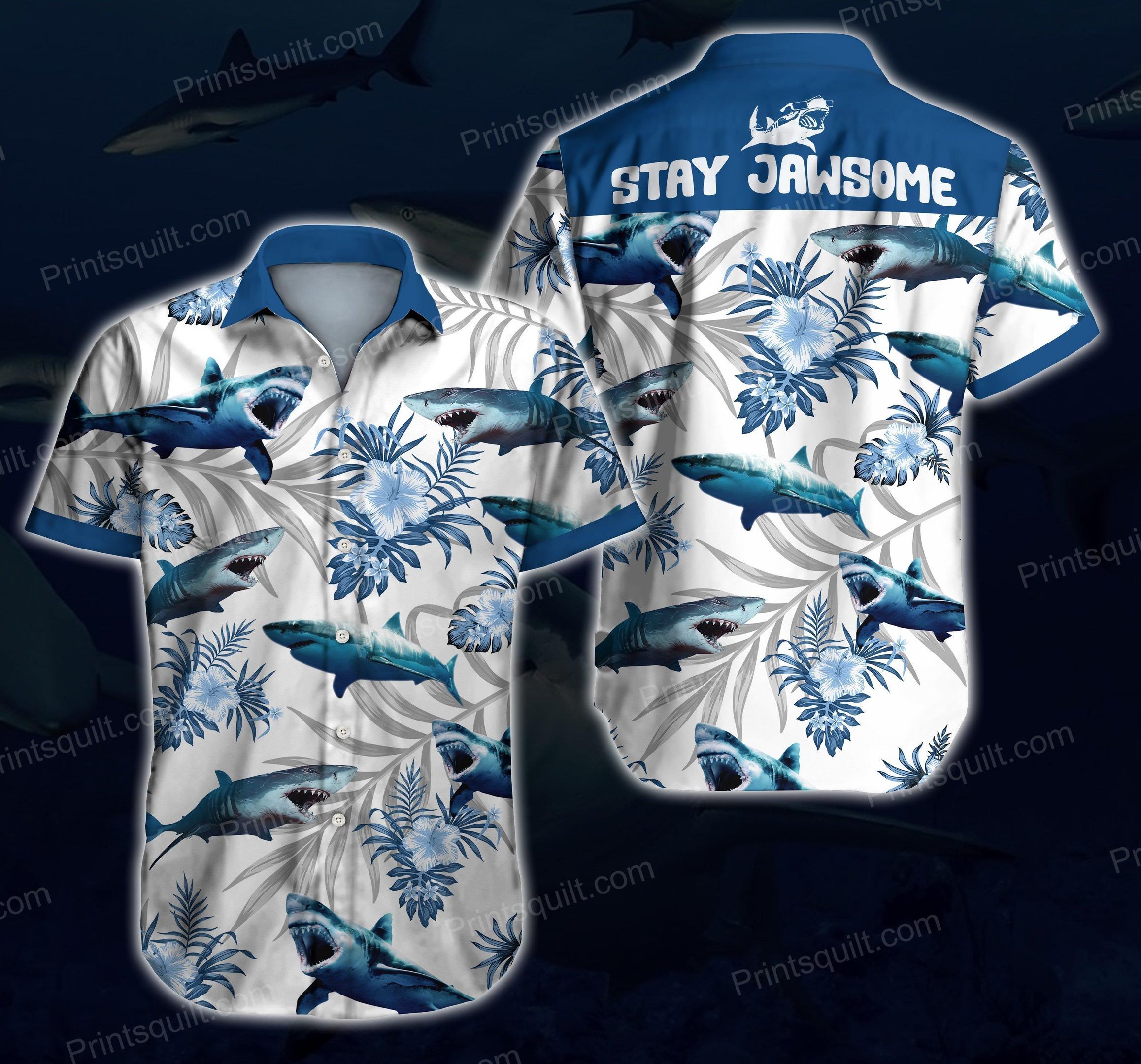 Shark Lovers 3D Hawaii Shirt V5 Summer Button Up Shirt For Men Beach Wear Short Sleeve Hawaii Shirt