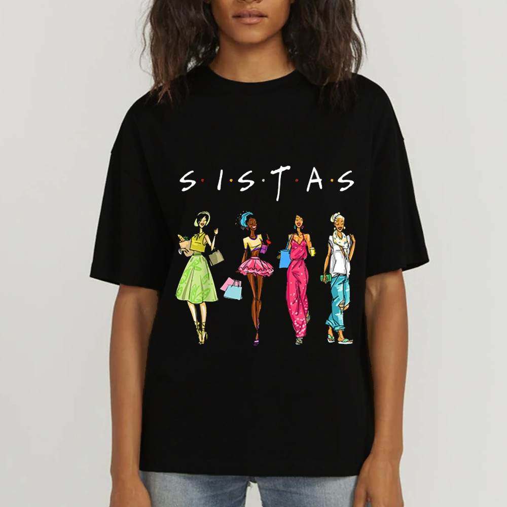 Sistas Girls Woman African American Tshirt Pan2Ts0210