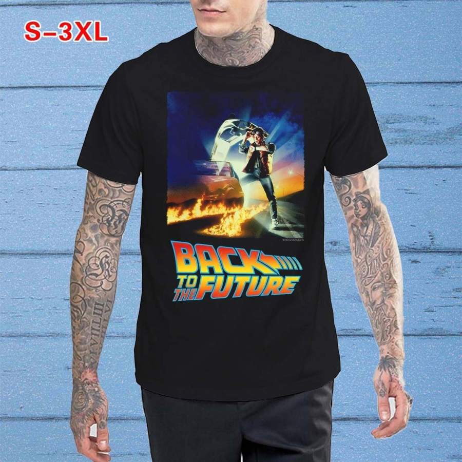 BACK TO THE FUTURE Movie Poster Ver. 1 Michael J. Fox Men’s T-Shirt