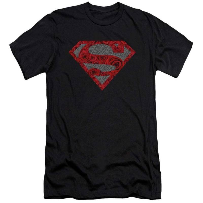 Superman Elephant Rose Shield Men’s Slim Fit T-Shirt