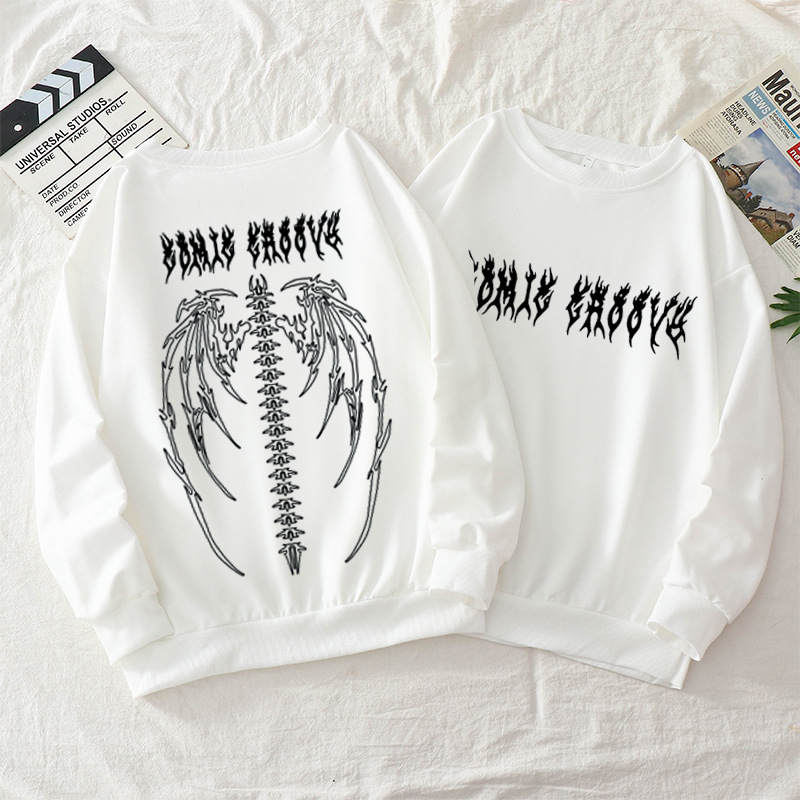 Women Sweatshirt 2022 Anime Skeleton Print Streetwear Harajuku Hoodie Autumn Winter Hoodie Jackets Y2K Oversized Hoodie Women alx