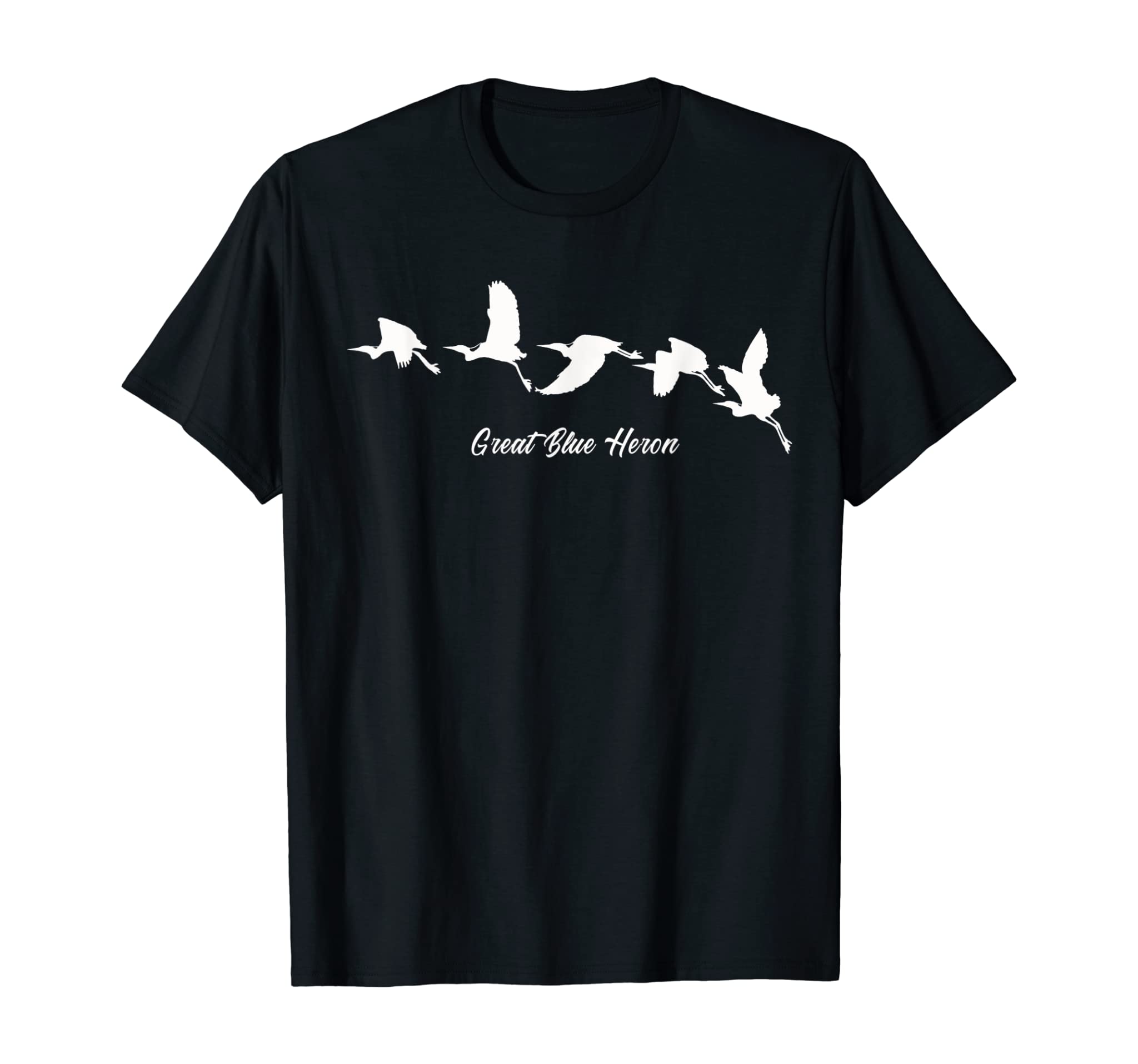 Great Blue Heron Shirt Flying Bird Watching Conservation