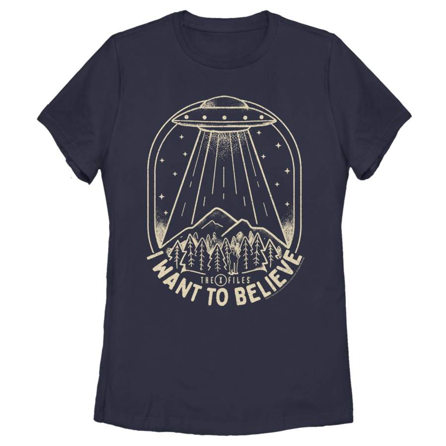 The X-Files Women’s Want to Believe UFO  T Shirt