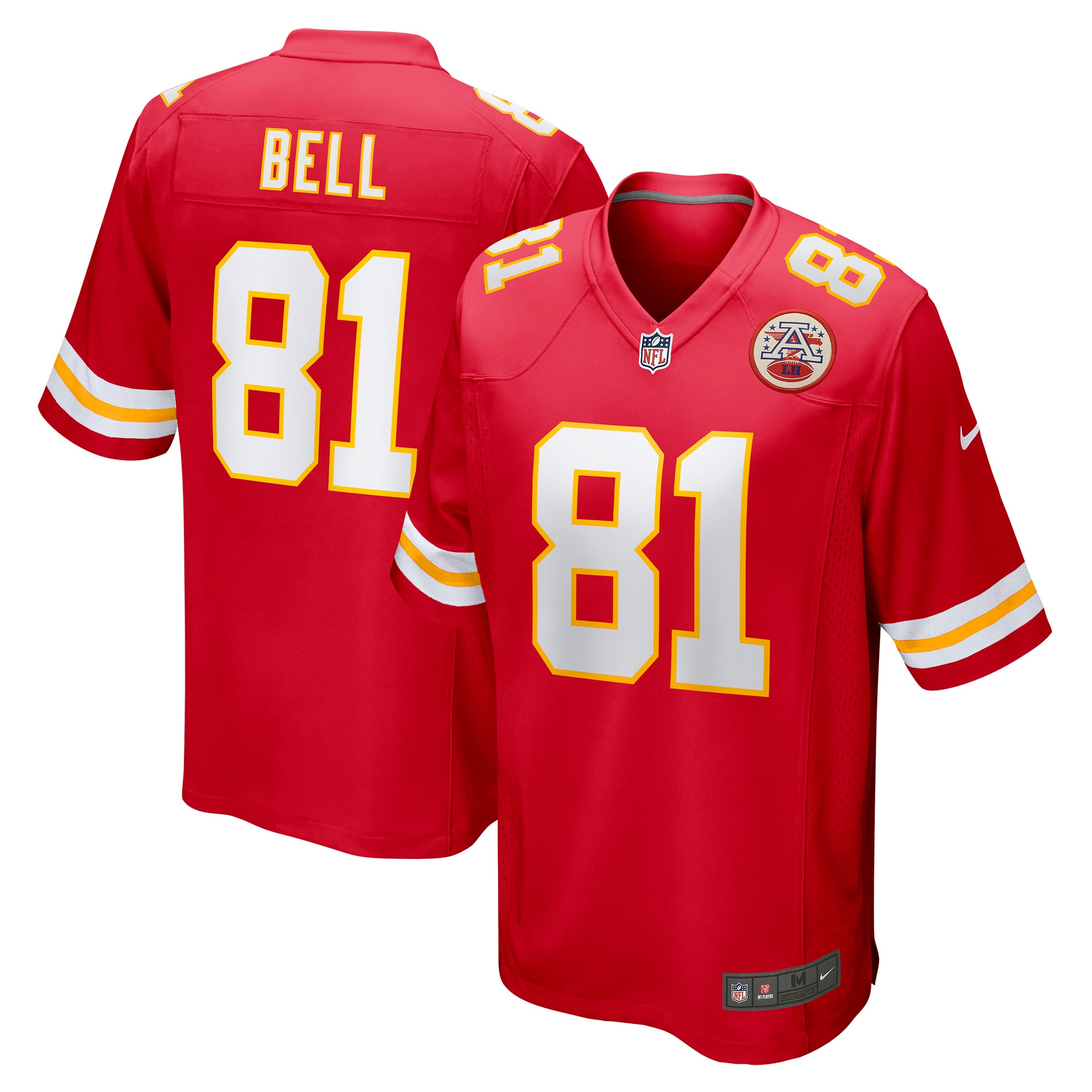 Men’s Kansas City Chiefs Blake Bell Red Game Player Jersey