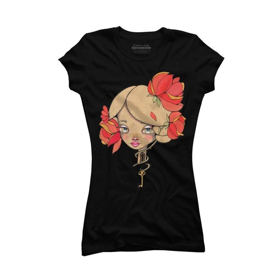 Women’S Fashion Summer T-Shirt Secret Garden Juniors’ Black Graphic T Shirt Women Funny T Shirts