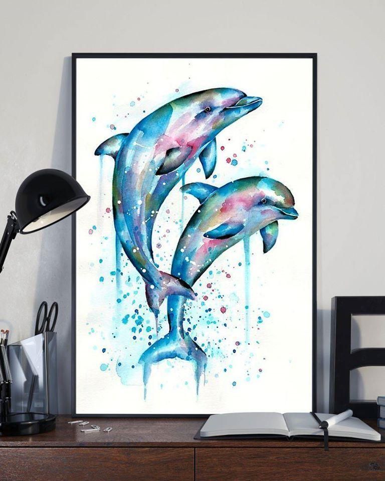 Dolphin Canvas And Poster – Wall Decor Visual Art