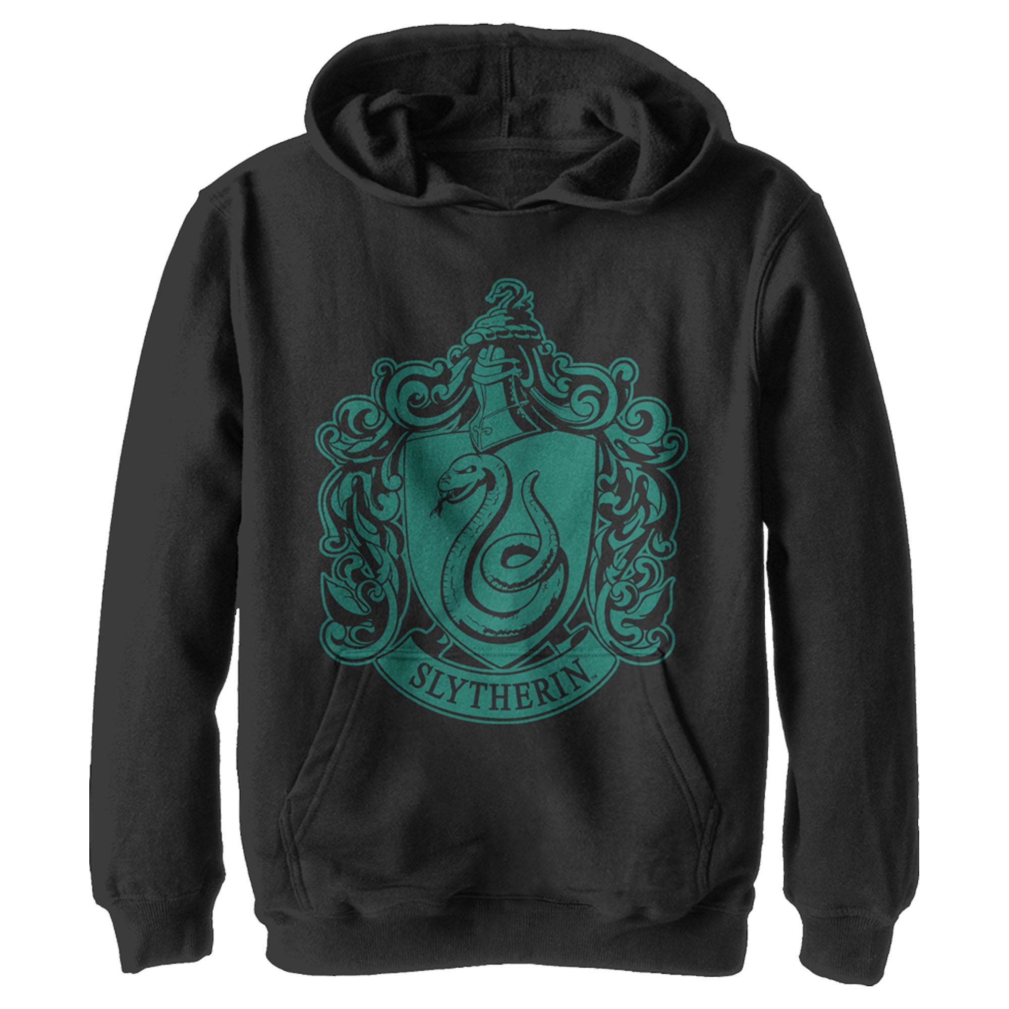 Boy’S Harry Potter Slytherin Dark Badge Logo Pull Over Hoodie