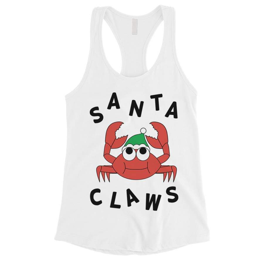 Santa Claws Crab Womens Tank Top