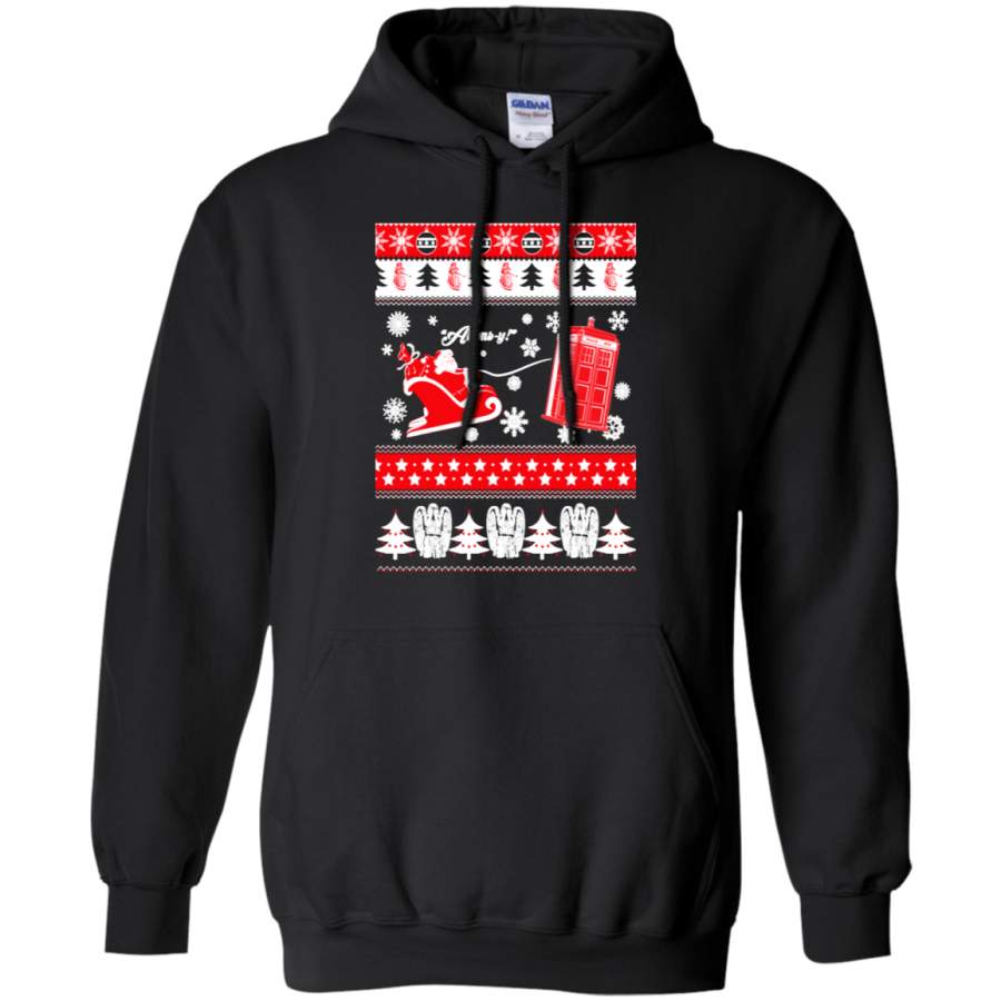 Merry Tardis Ugly Christmas Sweater Hoodie