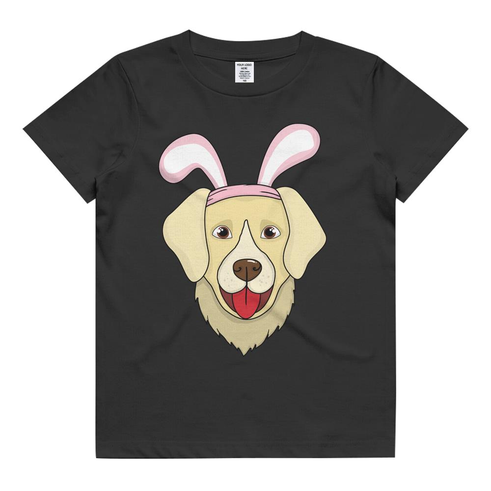 Cute Easter Labrador Dog Bunny Ears Rabbit Kids T Shirt