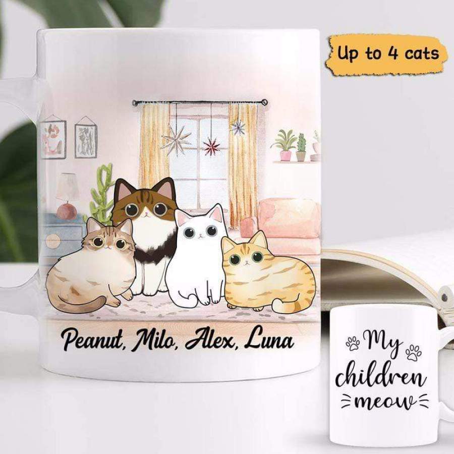 Cats In House Personalized AOP Mug