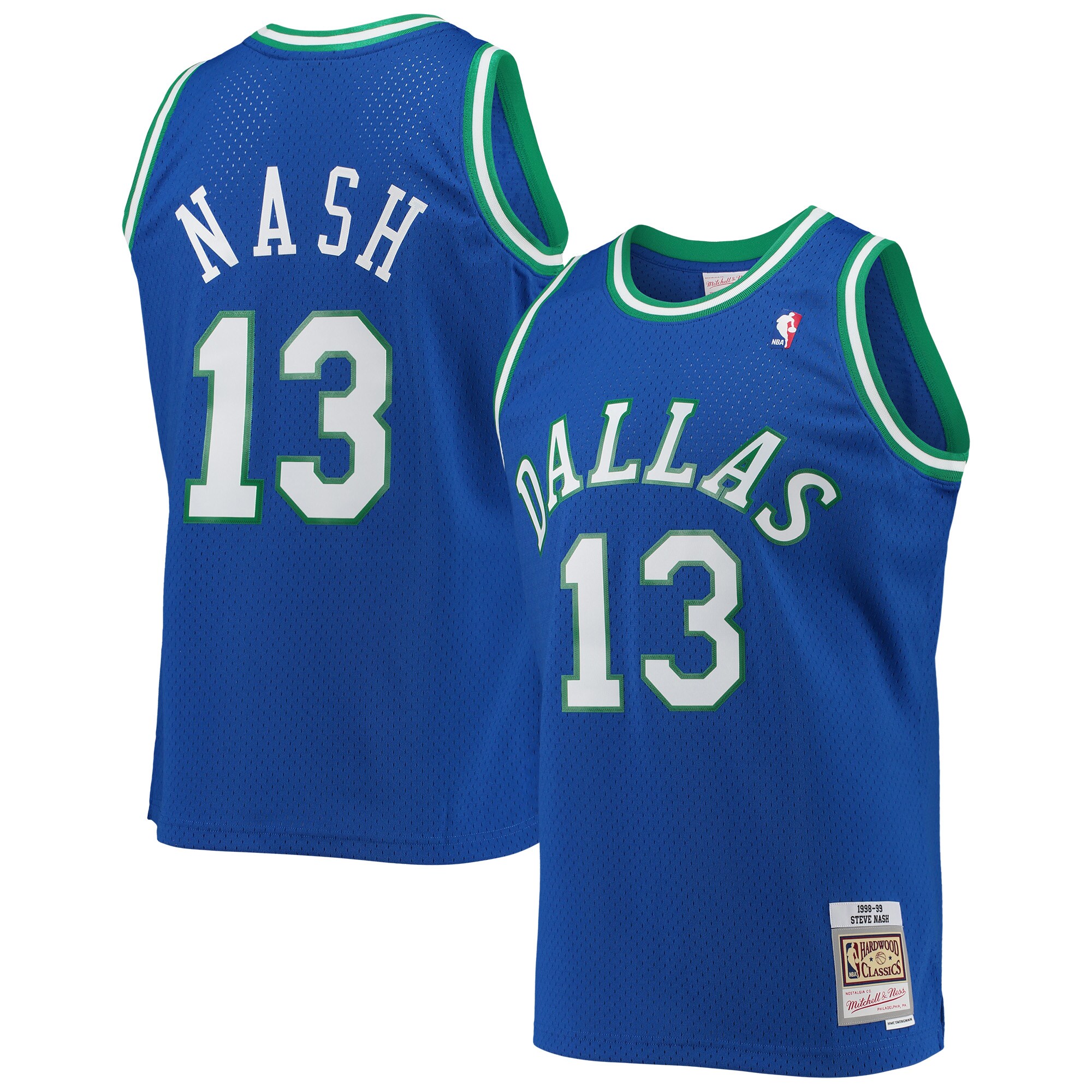 Steve Nash Dallas Mavericks Mitchell & Ness Hardwood Classics Swingman Jersey – Blue