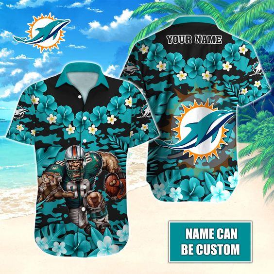 Miami Dolphins Nfl Hawaiian Shirt Custom Name V11