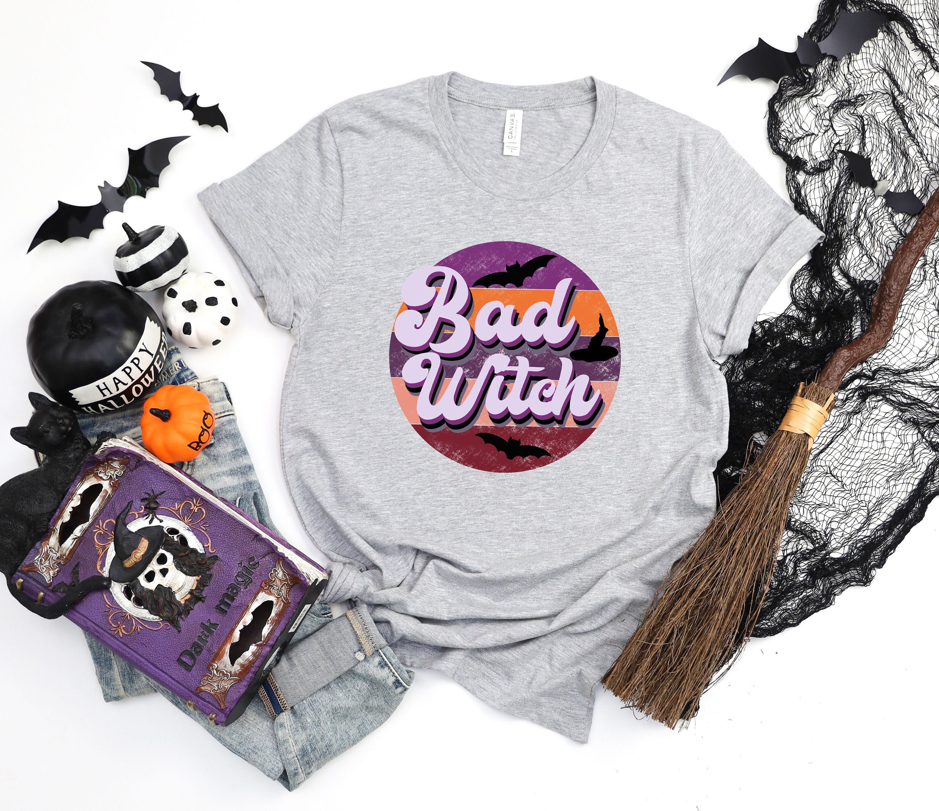 Bad Witch Shirt, Halloween Shirts, Cute Halloween T-shirt, Pumpkin Shirt, Witch Shirt, Halloween Costume, Gift For Halloween