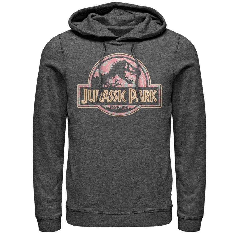 Jurassic Park Men’s Logo Henna Print Lightweight Hoodie