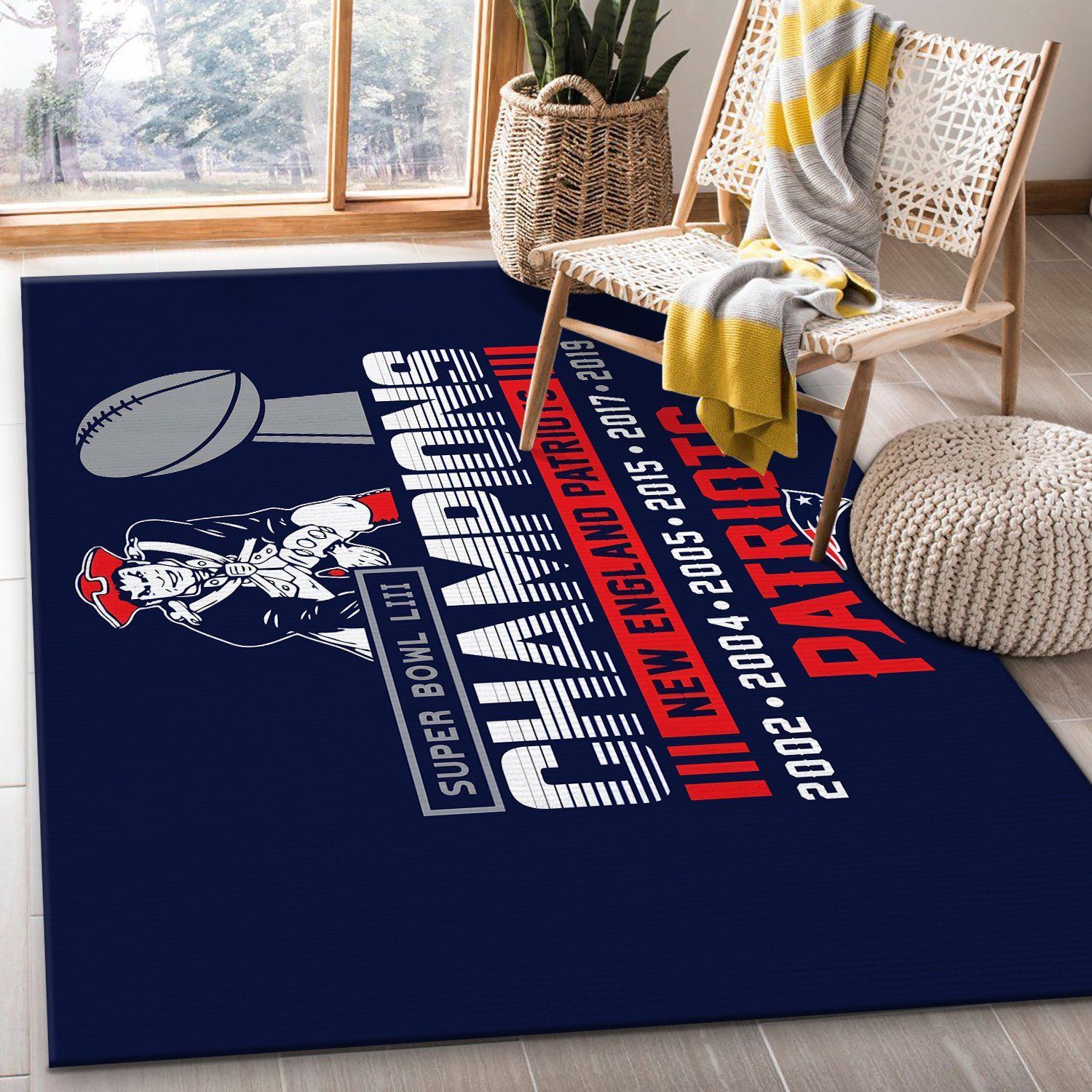 New England Patriots Area Rugs Living Room Carpet SIC101216 Local Brands Floor Decor The US D cor