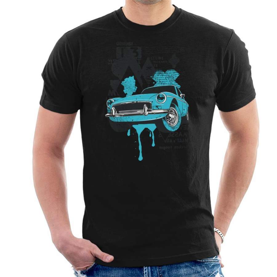 Blue Vintage Car Collage Men’s T-Shirt