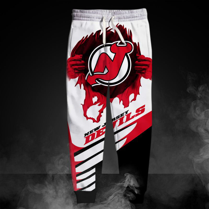 New Jersey Devils 3D Full Printing Sweatpants Sport Joggers 1571