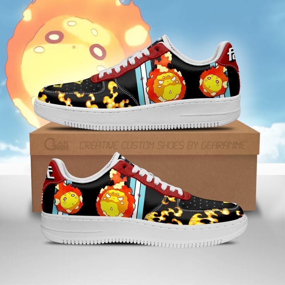 Fire Force Mera Mera Costume Air Force Shoes Sneakers Custom Anime