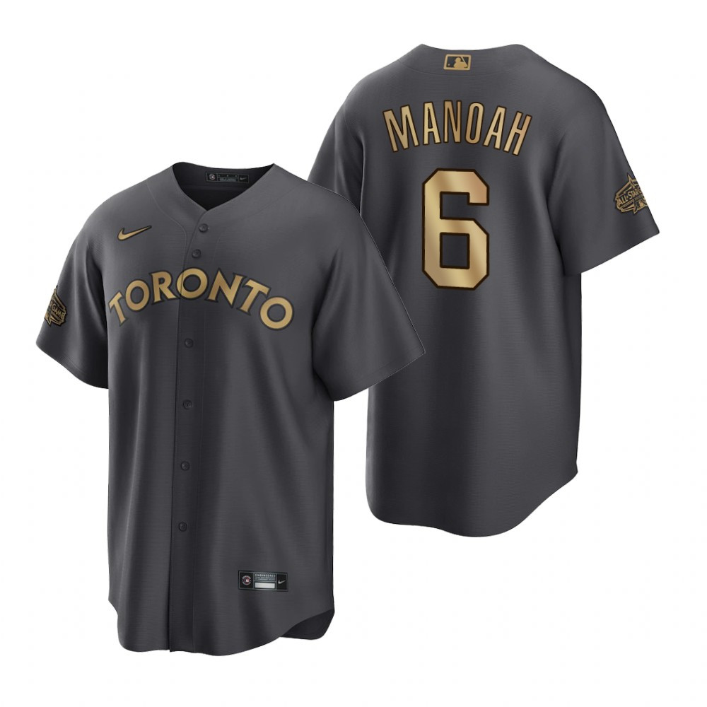 Toronto Blue Jays Alek Manoah Charcoal 2022-23 All-Star Game Jersey