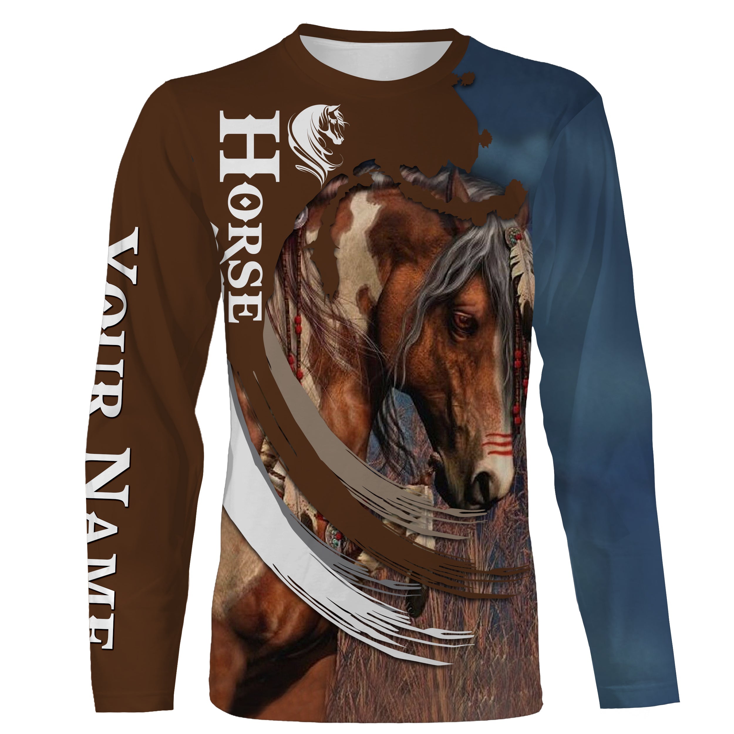 Beautiful American Paint Horse Native Customize Name 3D All Over Printed Horse Shirt For Girl, Gift For Horse Lovers Nqs2887