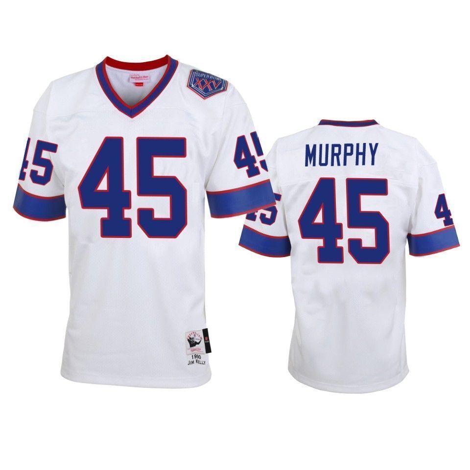 Buffalo Bills Marcus Murphy White Vintage Replica Men 3D Jersey