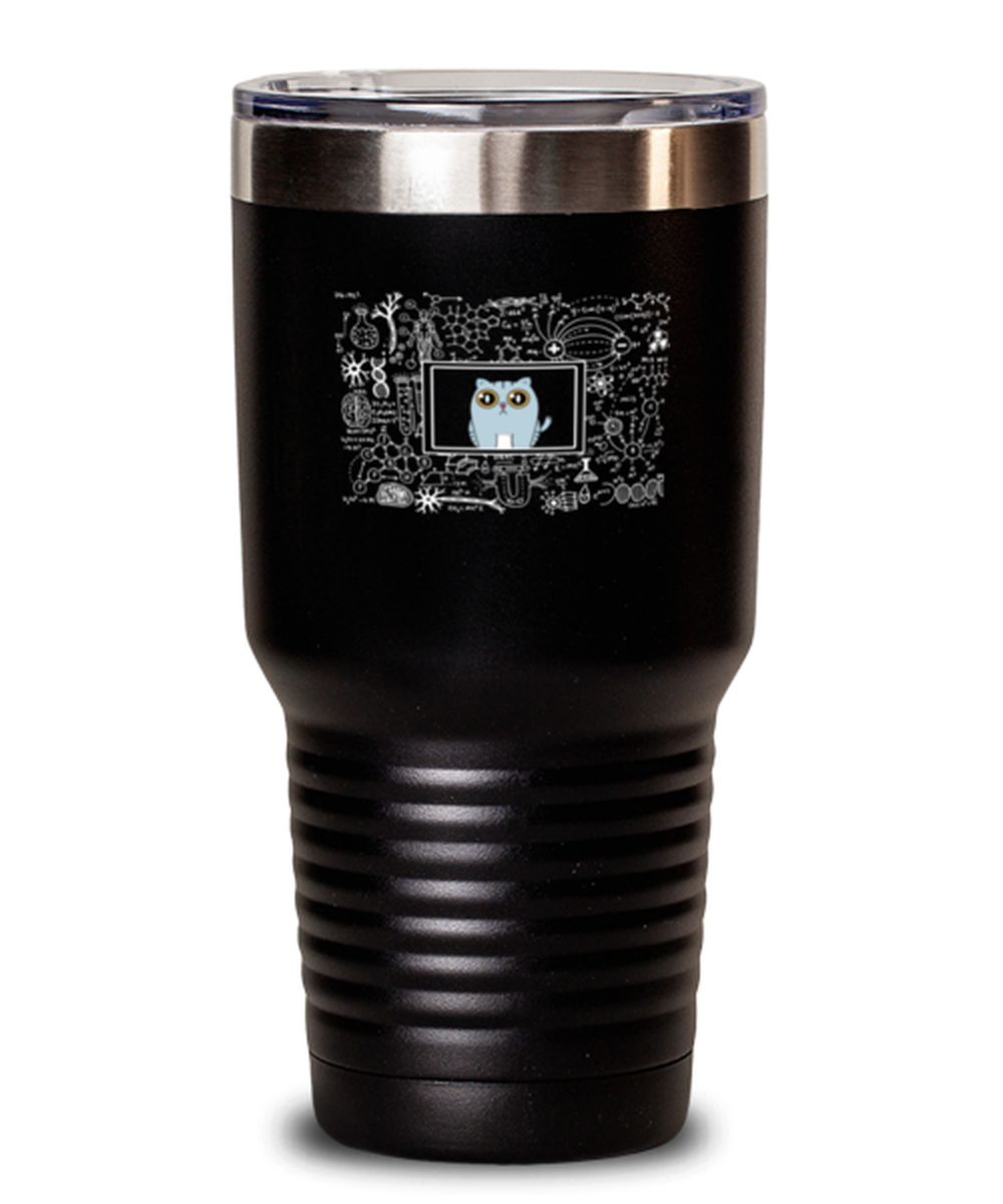 30 Oz Tumbler Stainless Steel Insulated Funny Schrodingers Cat In A Box Science Nerd School