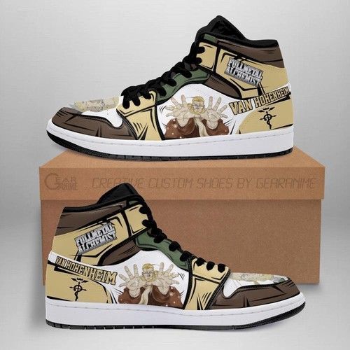 Van Hohenheim Fullmetal Alchemist Jordan Sneakers Anime Custom Shoes Jordan Sneaker