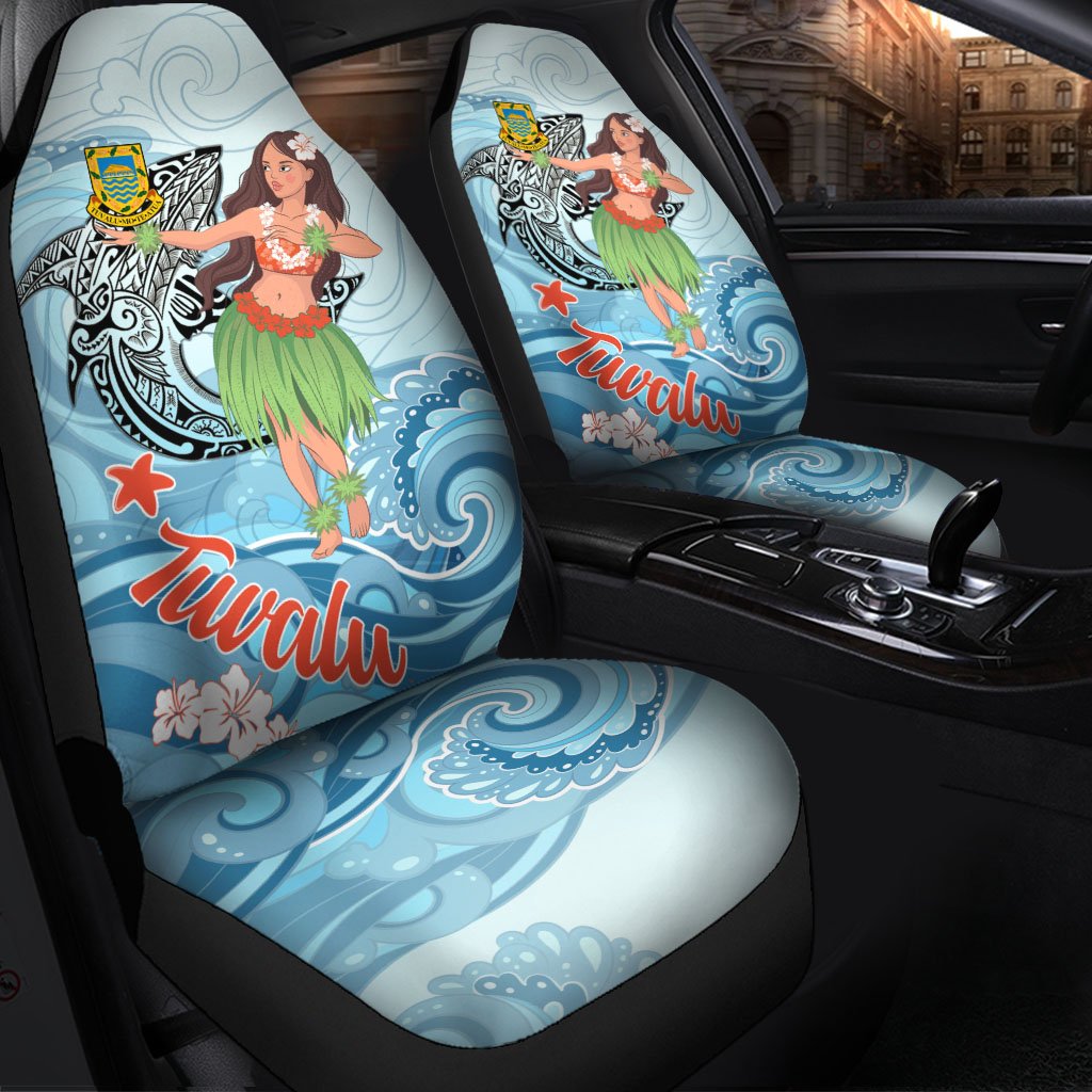 Tuvalu Car Seat Cover – Polynesian Girls With Shark – BN01