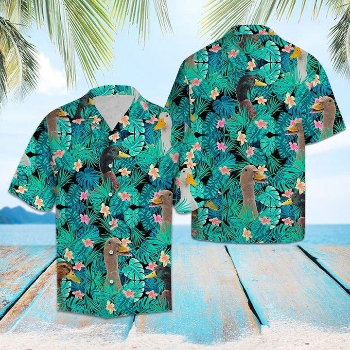 Duck Tropical Hawaii Shirt For Men Women Ha56559