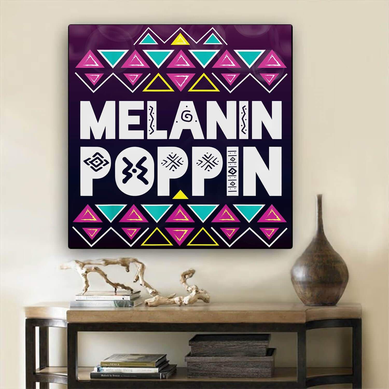 African American Wall Art Canvas Melanin PoPPin Black History Month Women Afrocentric Inspired Home Decor BPS7826