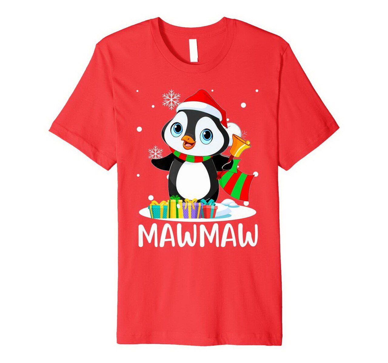 Mawmaw Penguin Hat Santa Christmas Matching Family Group Premium T-Shirt New