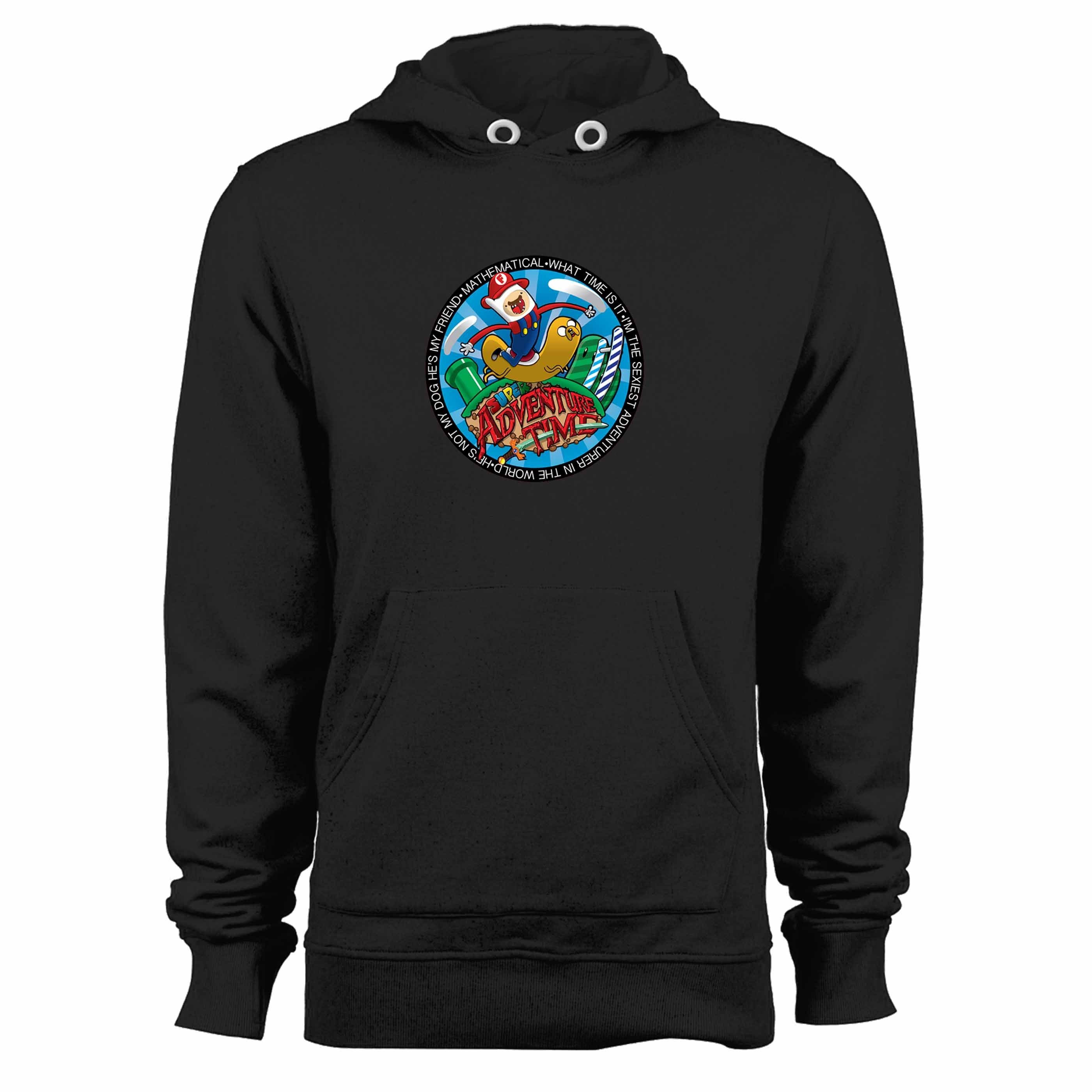 super mario adventure time funny parody Unisex Hoodie