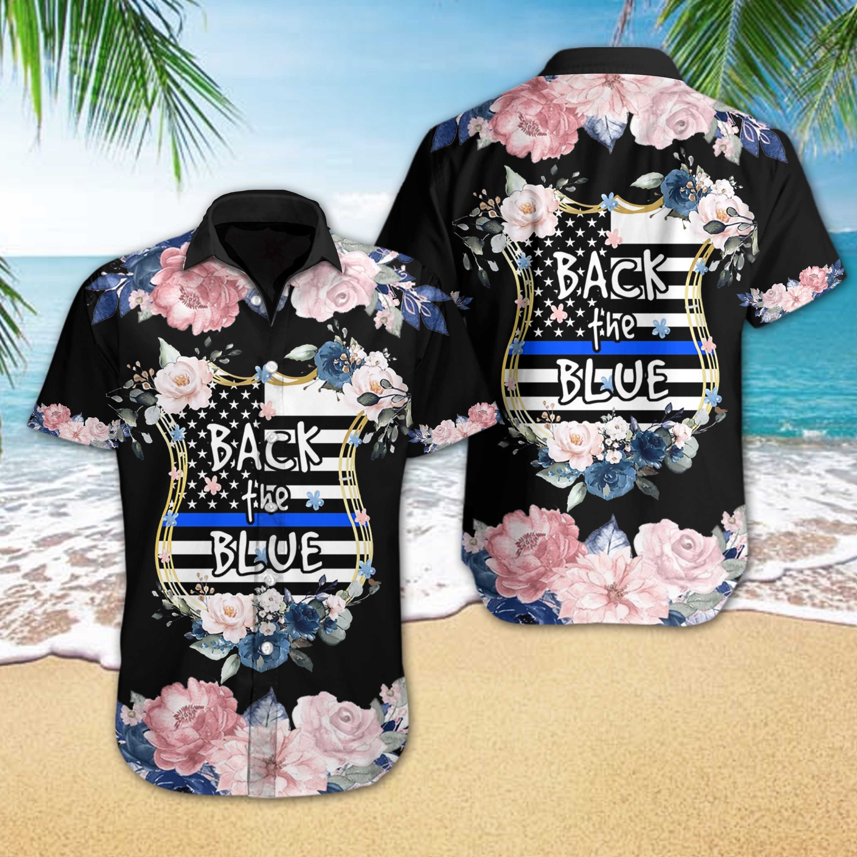 Back The Blue Hawaiian Shirt 3D / TNDNDD6720